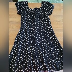 Art Class Black and White Butterfly Dress